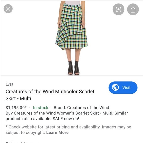 Creatures of the Wind Scarlet checkered midi skirt - Picture 13 of 17